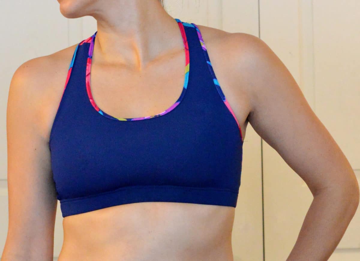 Plus Solid Cut Out Racer Back Sports Bra