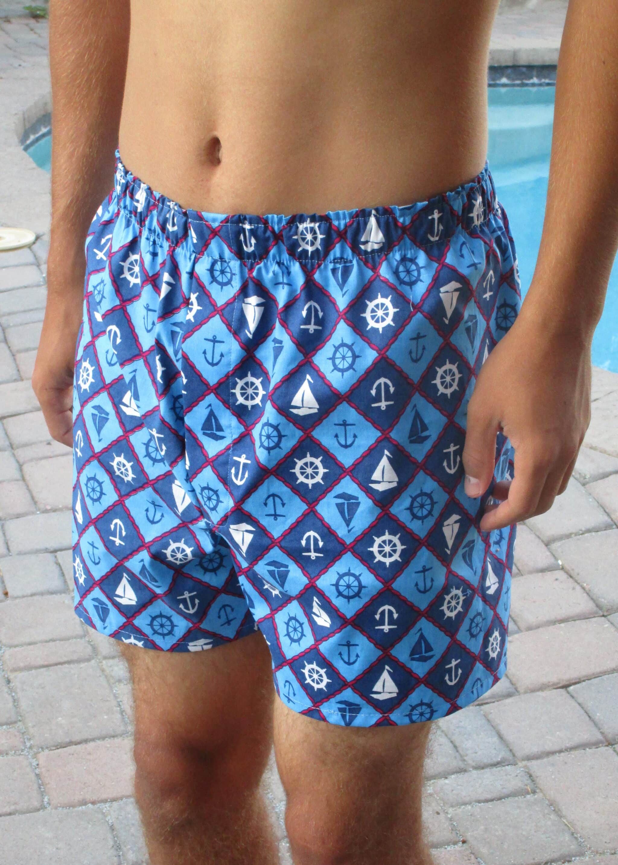 woven cotton boxer shorts