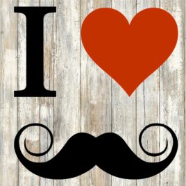 I Heart Mustaches Cut File