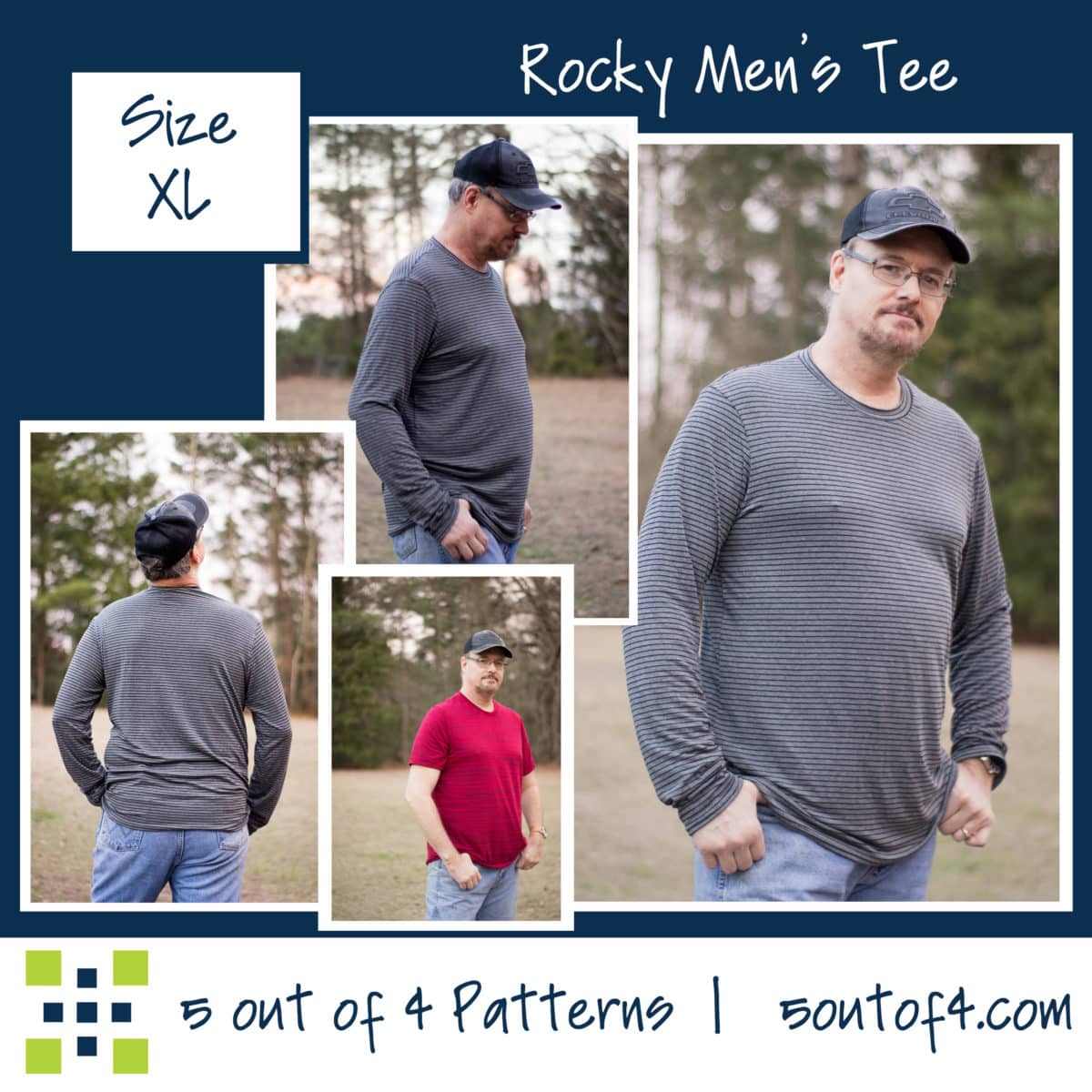 5oo4 Men's Rocky Semi-fitted Tee sz XL