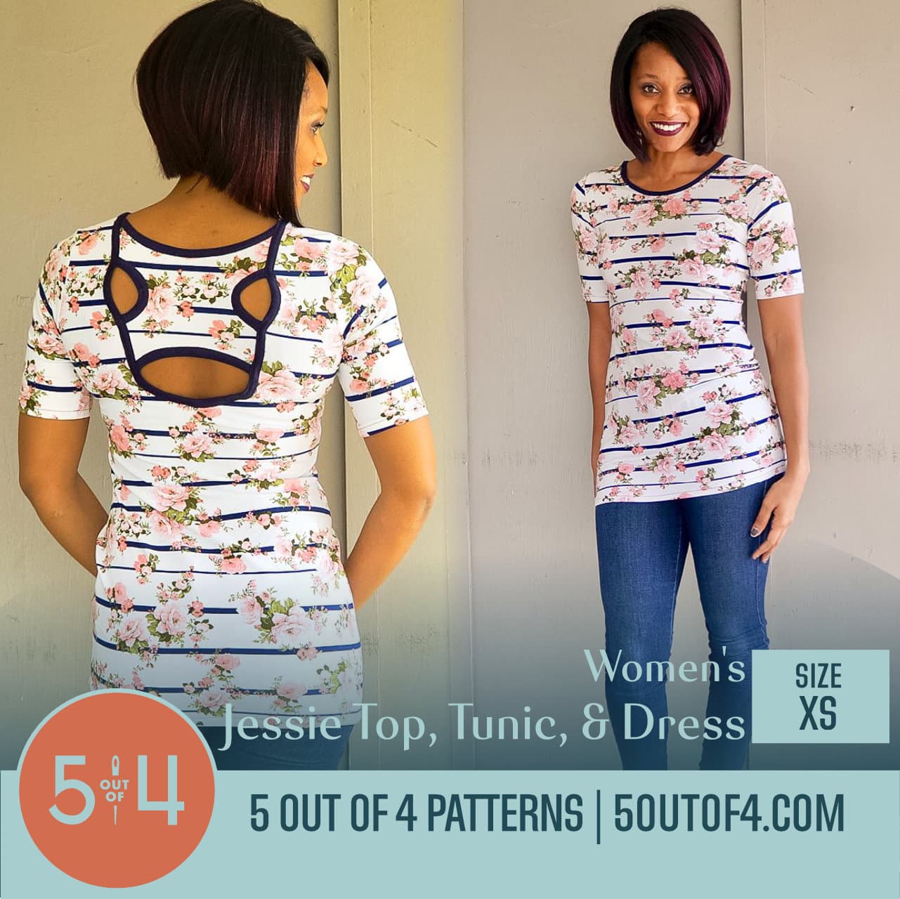 Jessie Top Tunic Dress PDF Sewing Pattern Instant Dowload