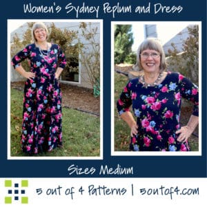 Sydney Peplum and Dress - 5 out of 4 Patterns