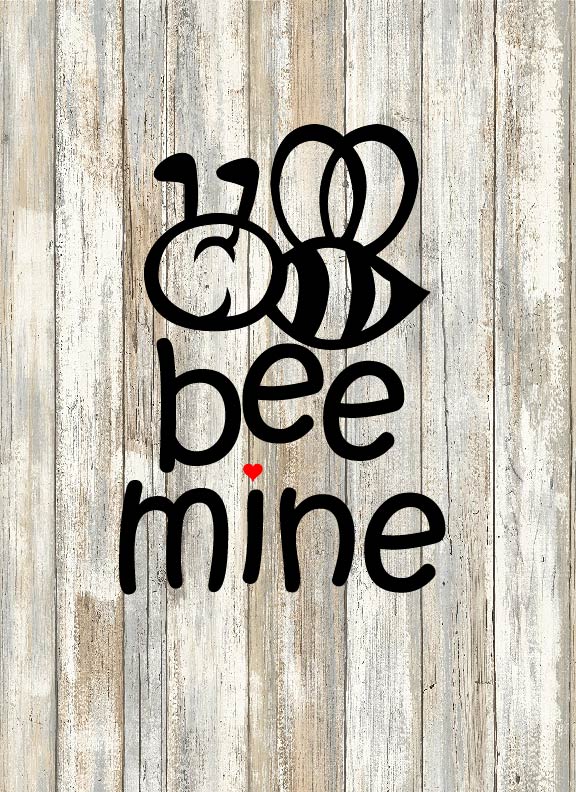 Bee Mine Valentine Cut File Instant Digital Download