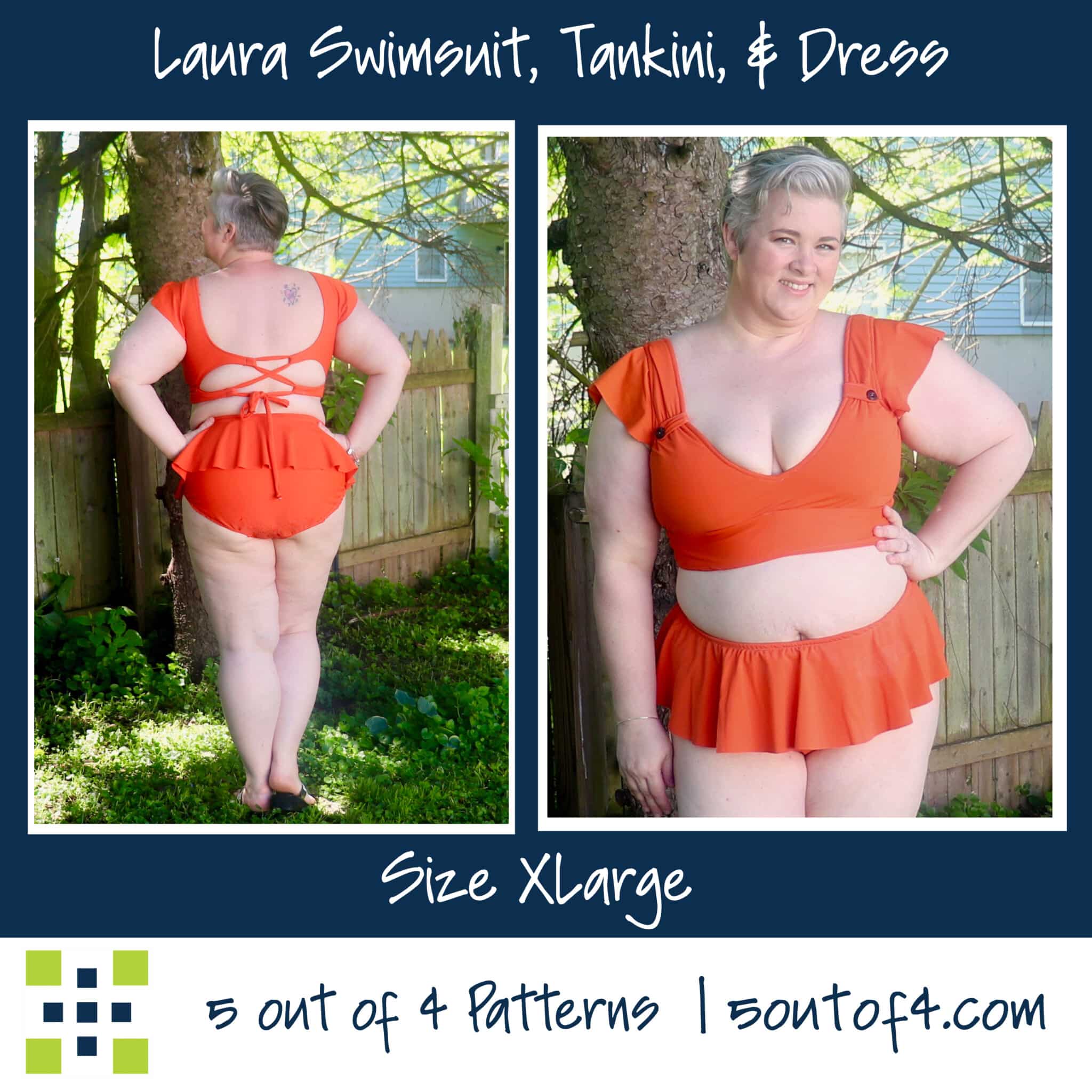 Laura Swim Suit, Tankini, and Dress PDF Sewing Pattern