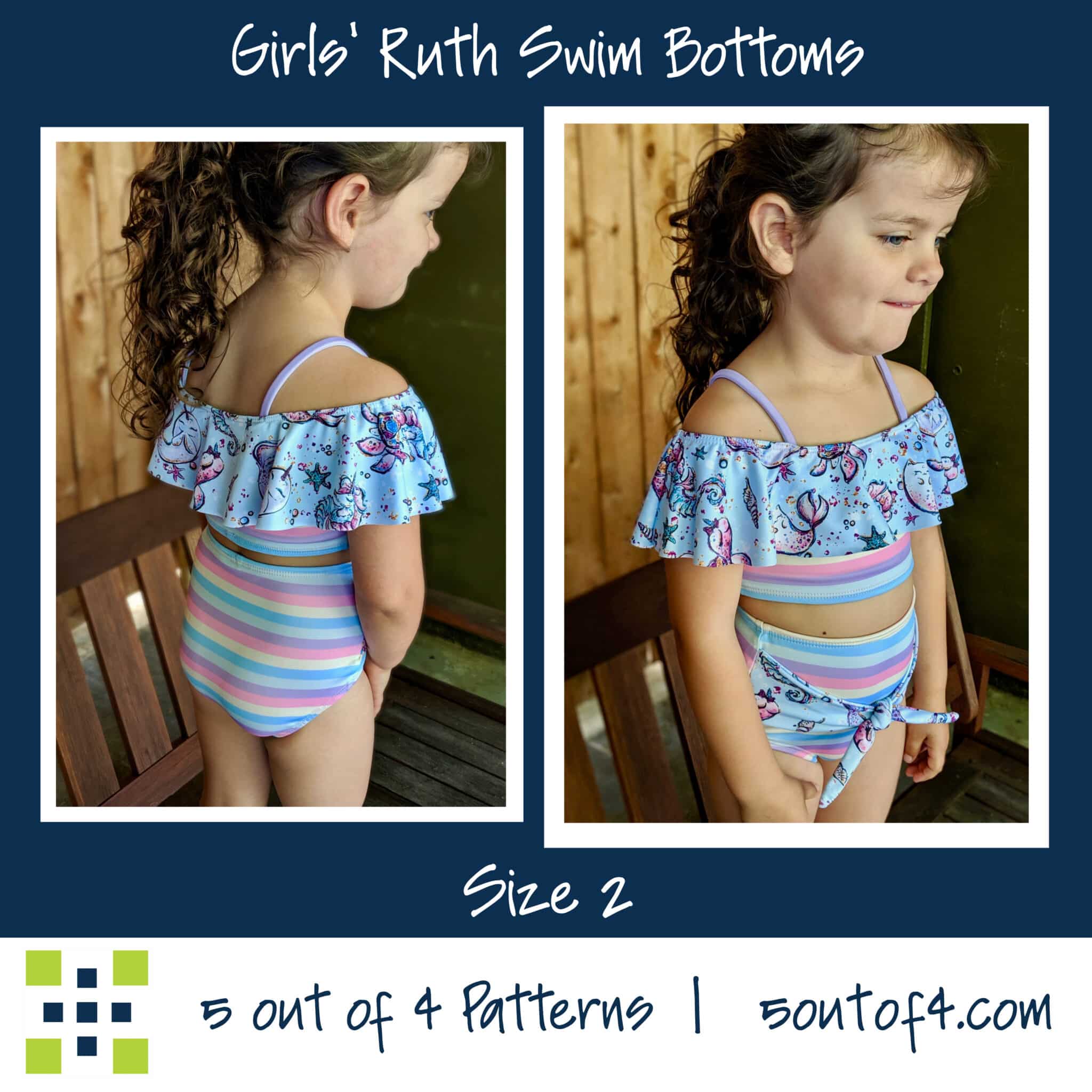 Girls' Ruth Swim Bottoms - 5 out of 4 Patterns