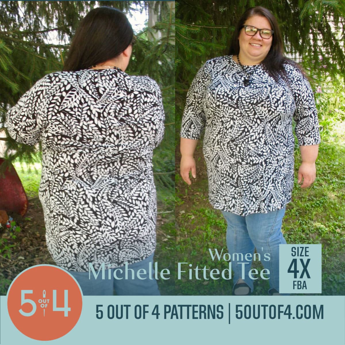 Michelle Fitted Tee PDF Sewing Pattern Instant Digital Download