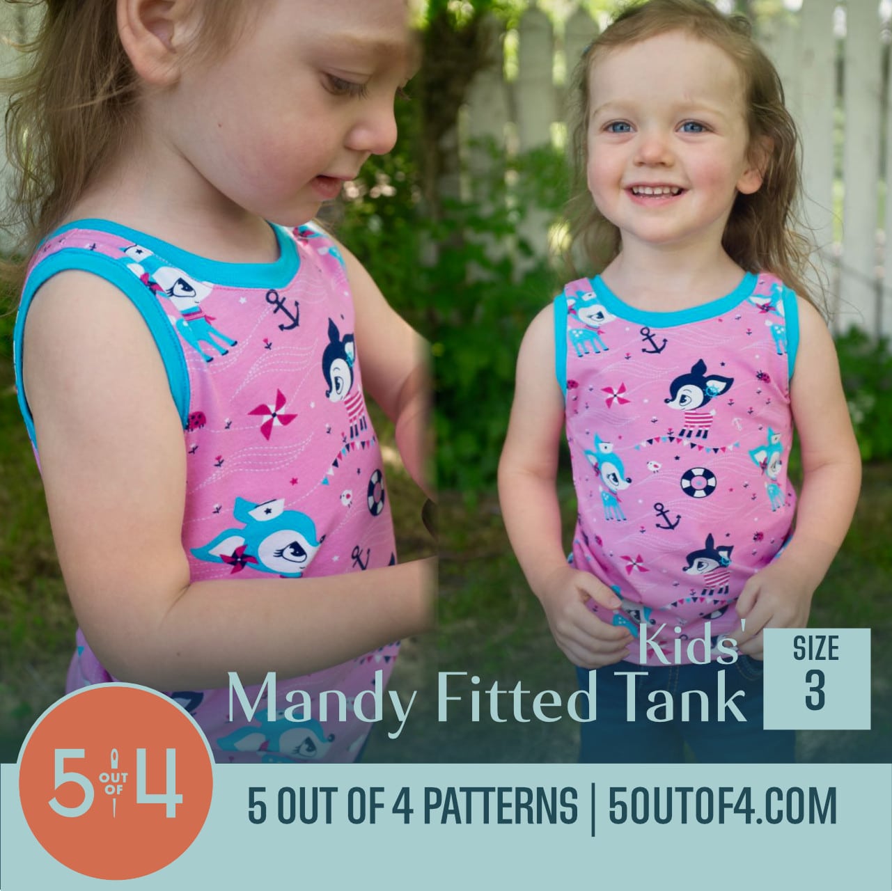 Kids' Mandy Fitted Tank - 5 out of 4 Patterns
