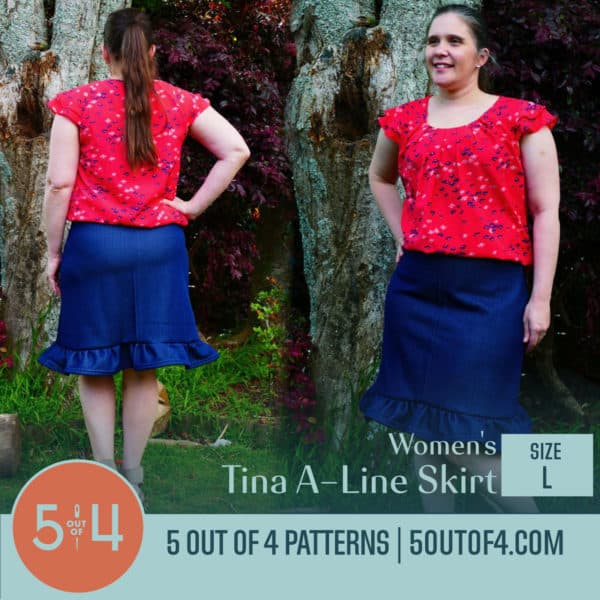 5 out of 4 Women's Tina A-line Skirt PDF Pattern Instant Download