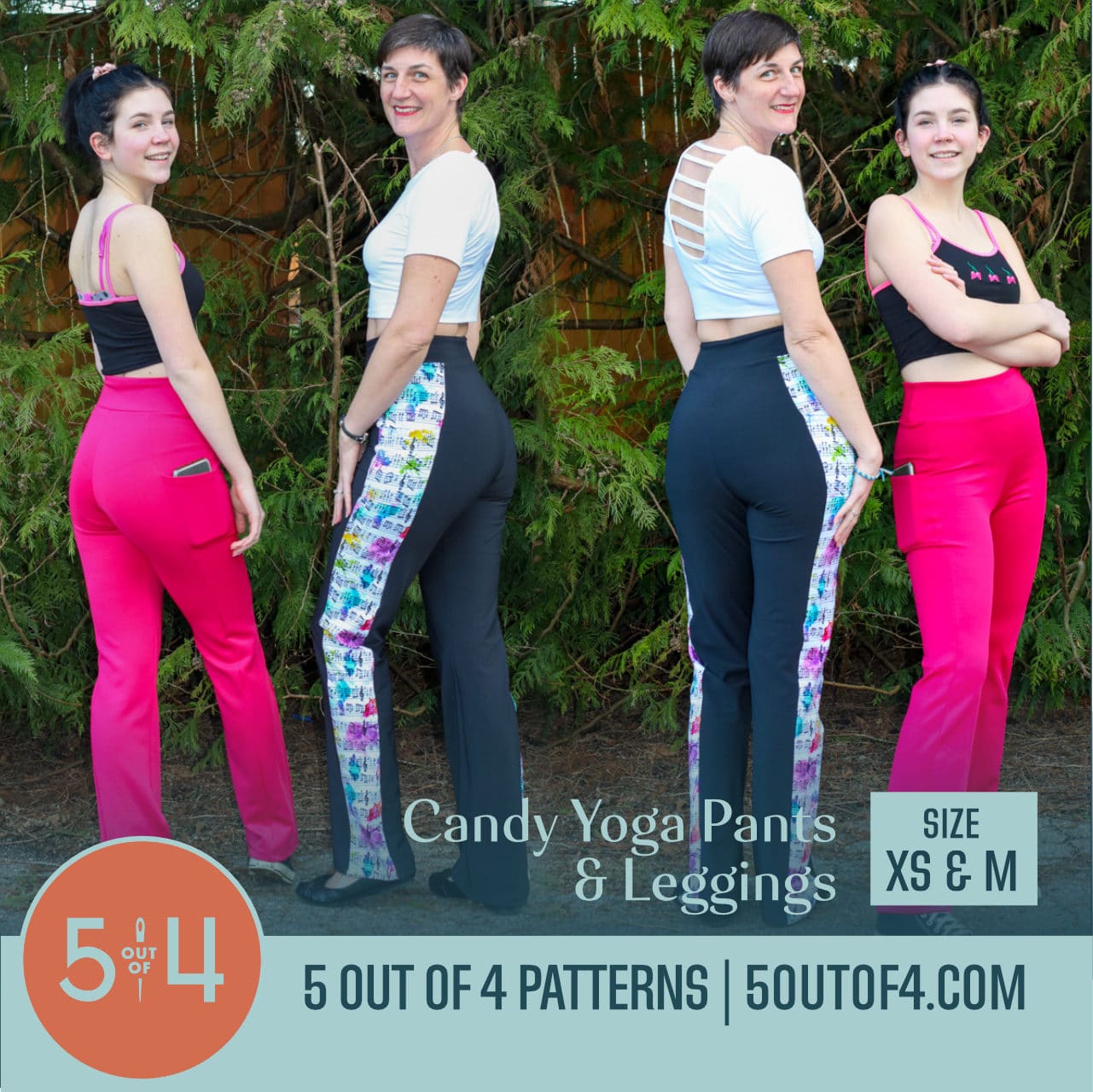 Sewing patterns for yoga clothes: 4 yoga sewing patterns, side by side –  Sie Macht