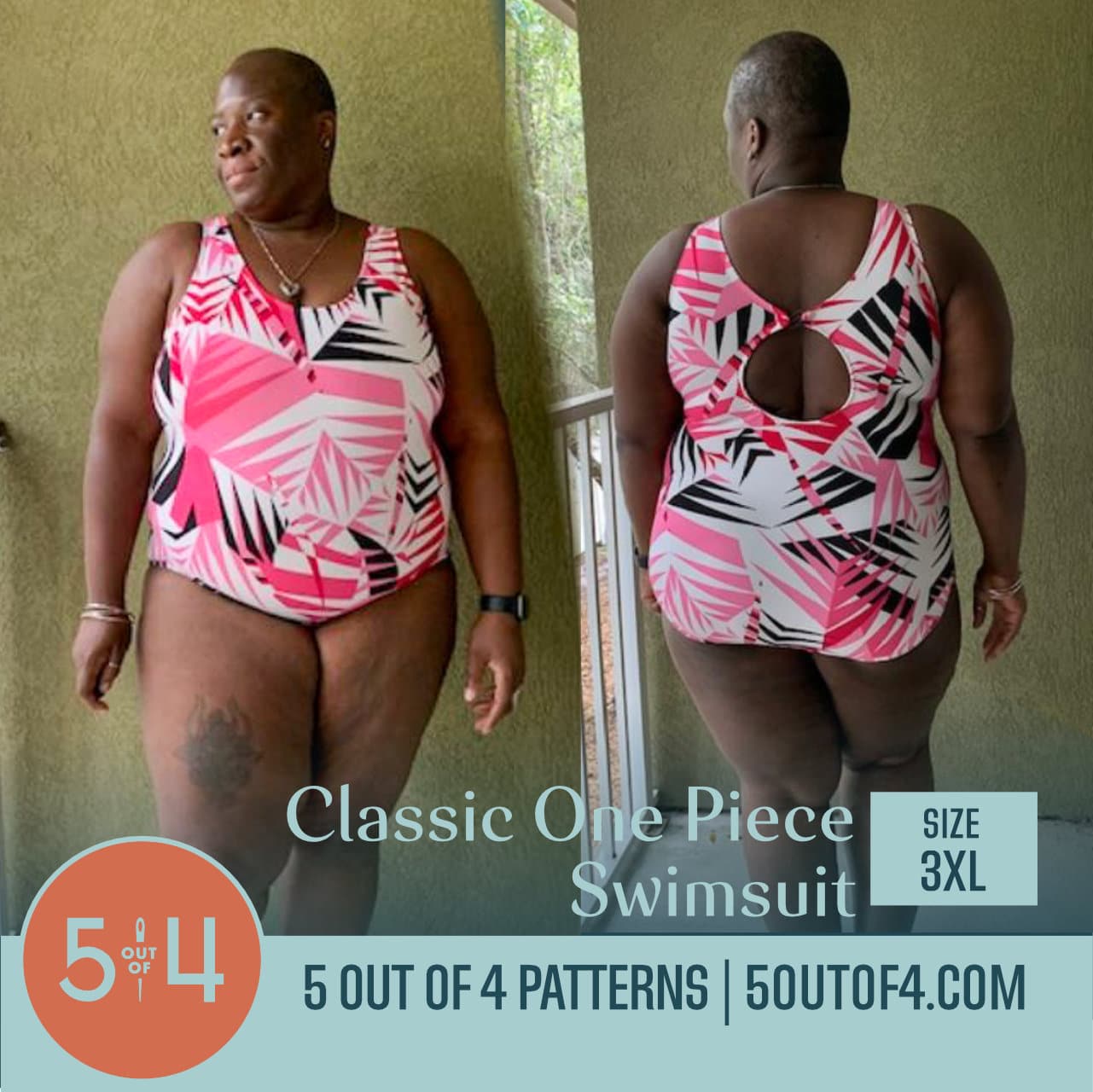 Classic One Piece Swimsuit - 5 out of 4 Patterns