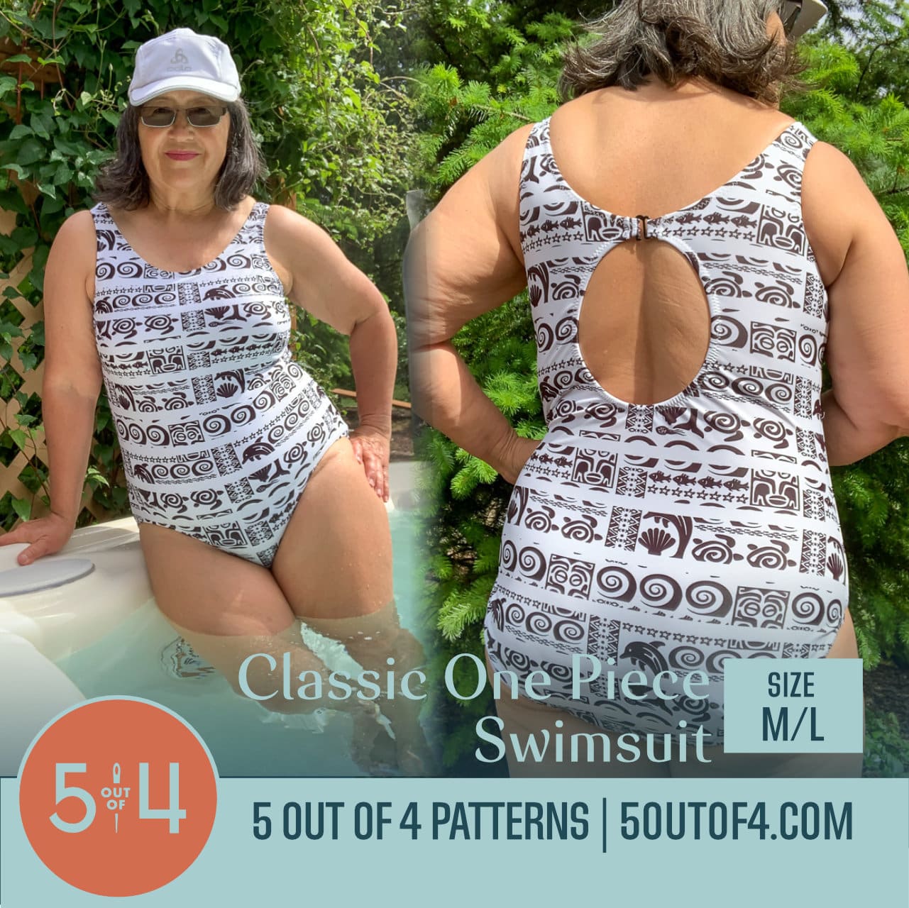 Classic One Piece Swimsuit - 5 out of 4 Patterns