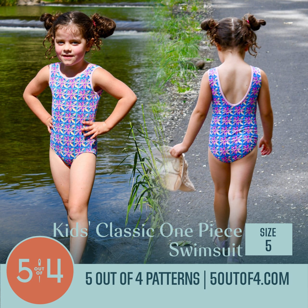 Classic One Piece Swimsuit Bundle - 5 out of 4 Patterns