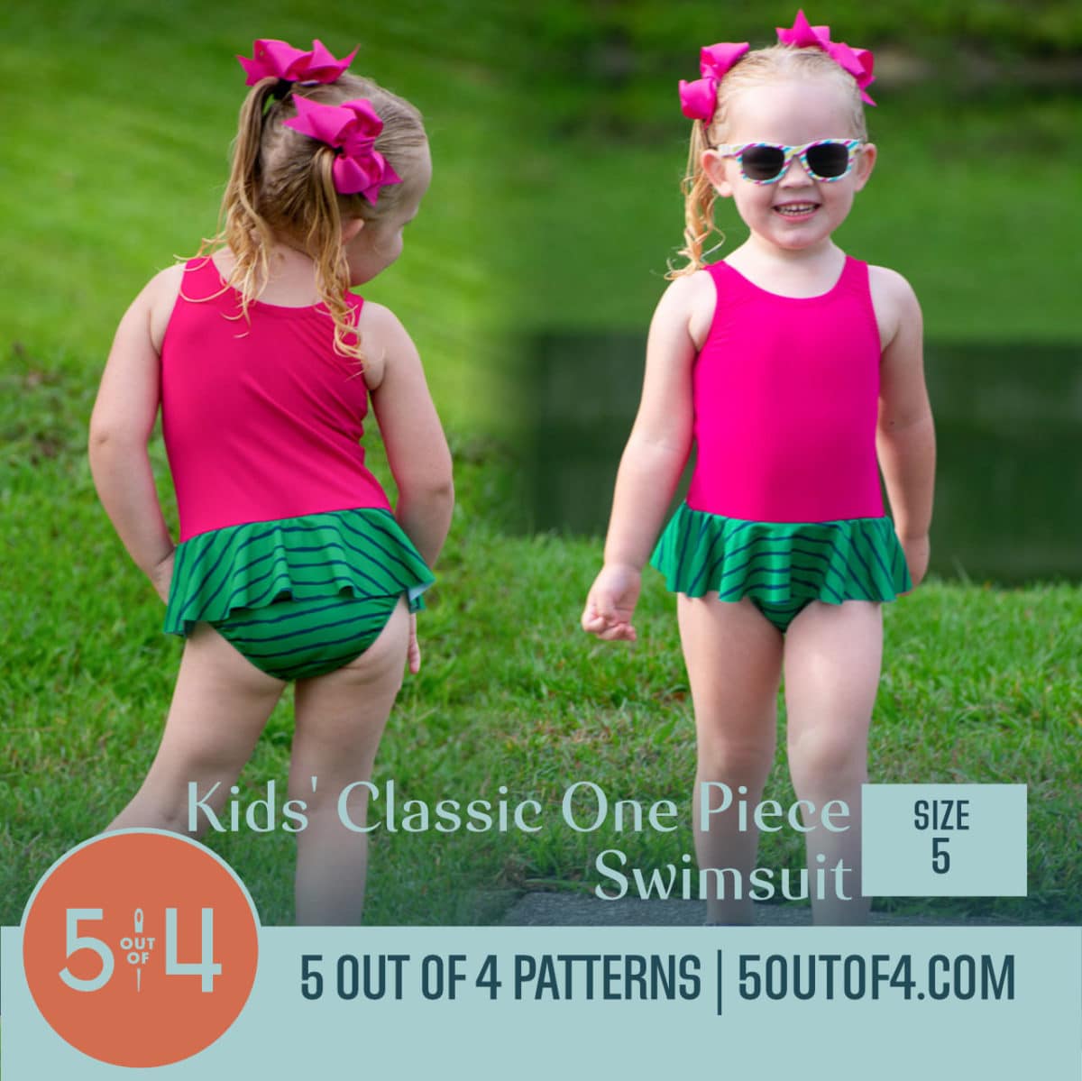 Kids Classic One Piece Swimsuit 5 Out Of 4 Patterns
