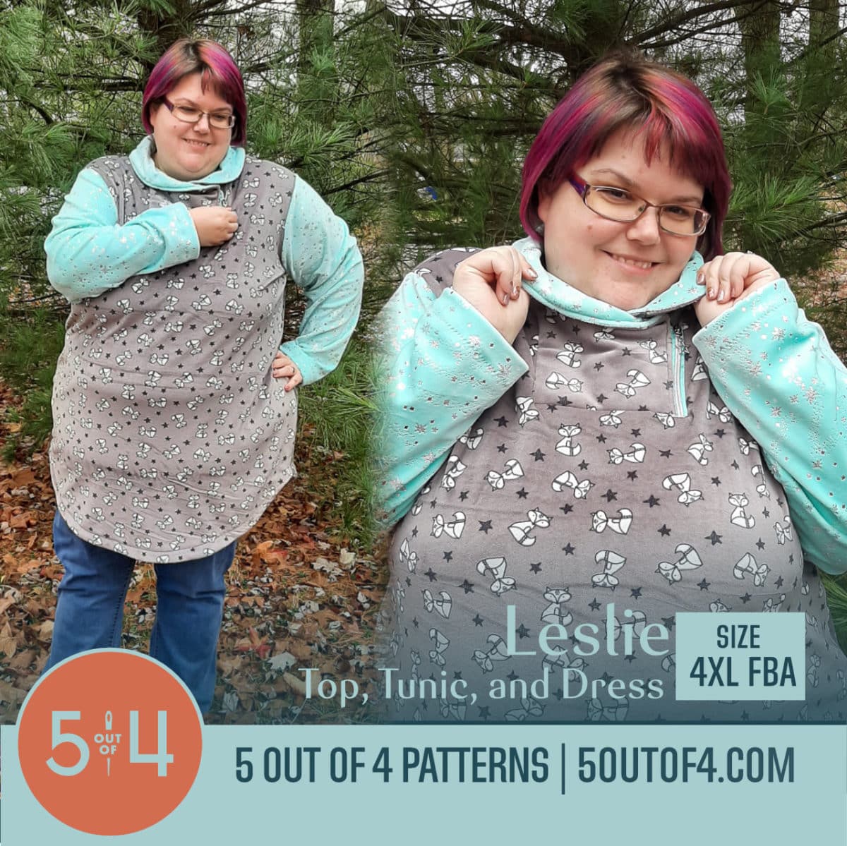 Leslie Top, Tunic, and Dress - 5 out of 4 Patterns