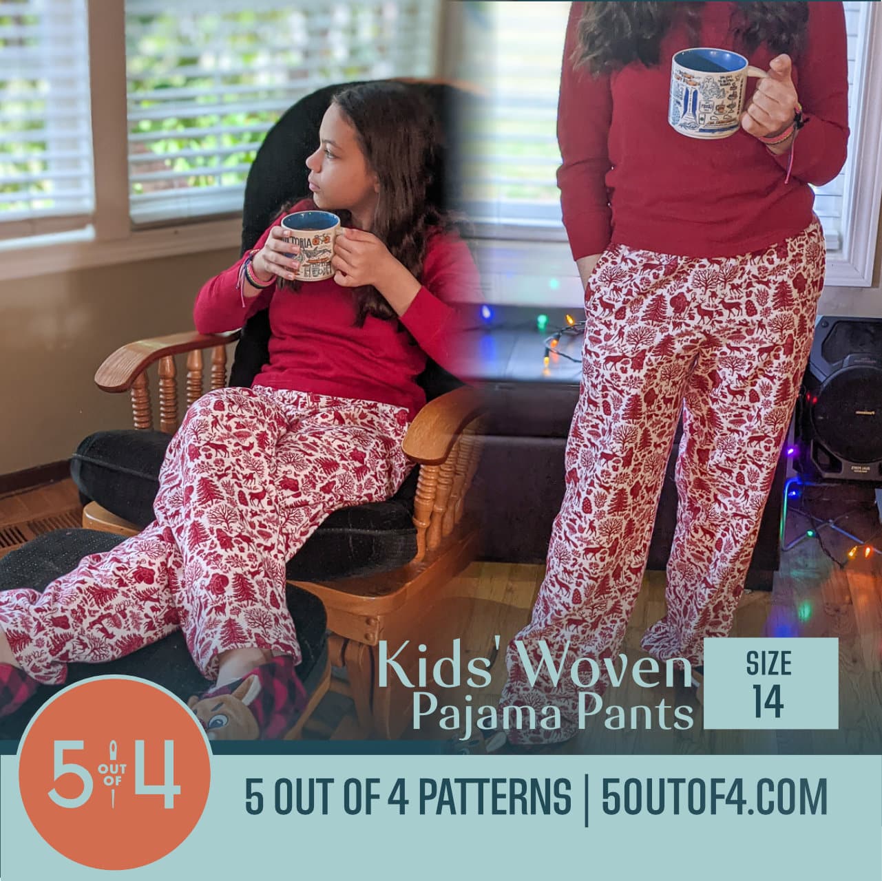 Kids' Woven Pajama Pants - 5 out of 4 Patterns