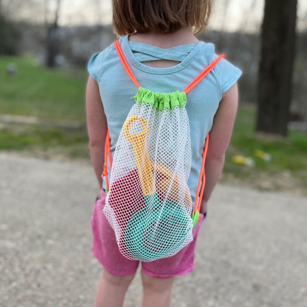 DIY Mesh Drawstring Beach Backpack - 5 out of 4 Patterns