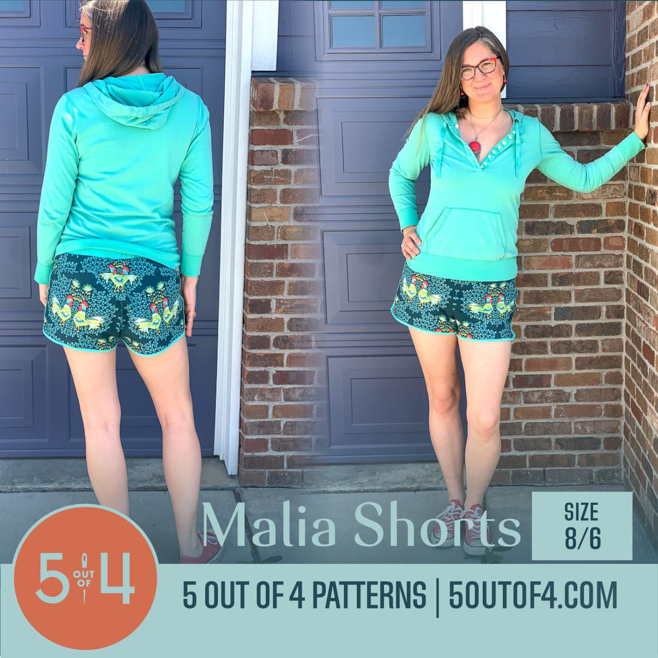 Nautisch oppervlakte onder Malia Shorts - 5 out of 4 Patterns