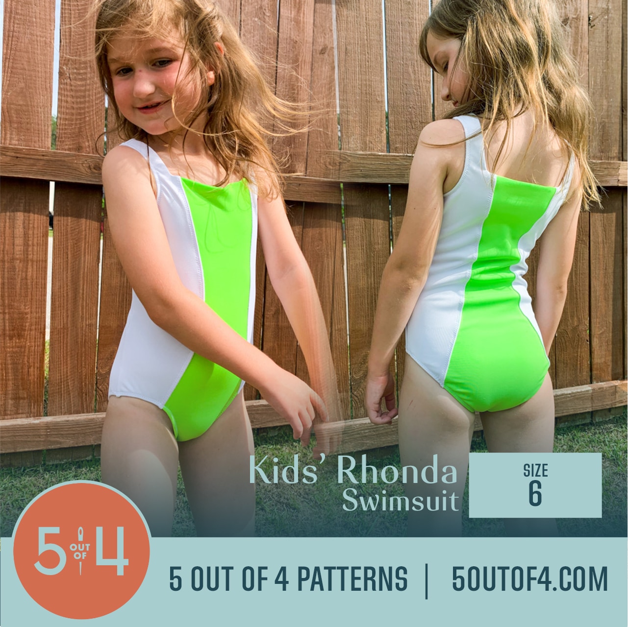 Kids' Rhonda Swimsuit PDF Pattern Sizes 0-3m - 14m
