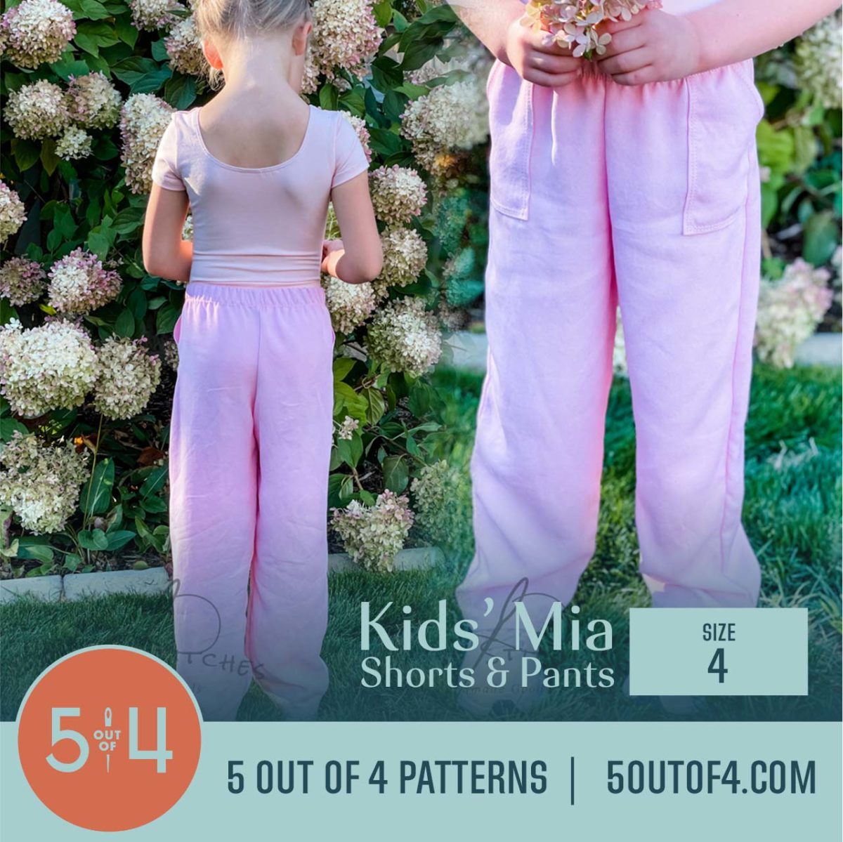 5oo4 Patterns Kids' Mia Pants Size 4