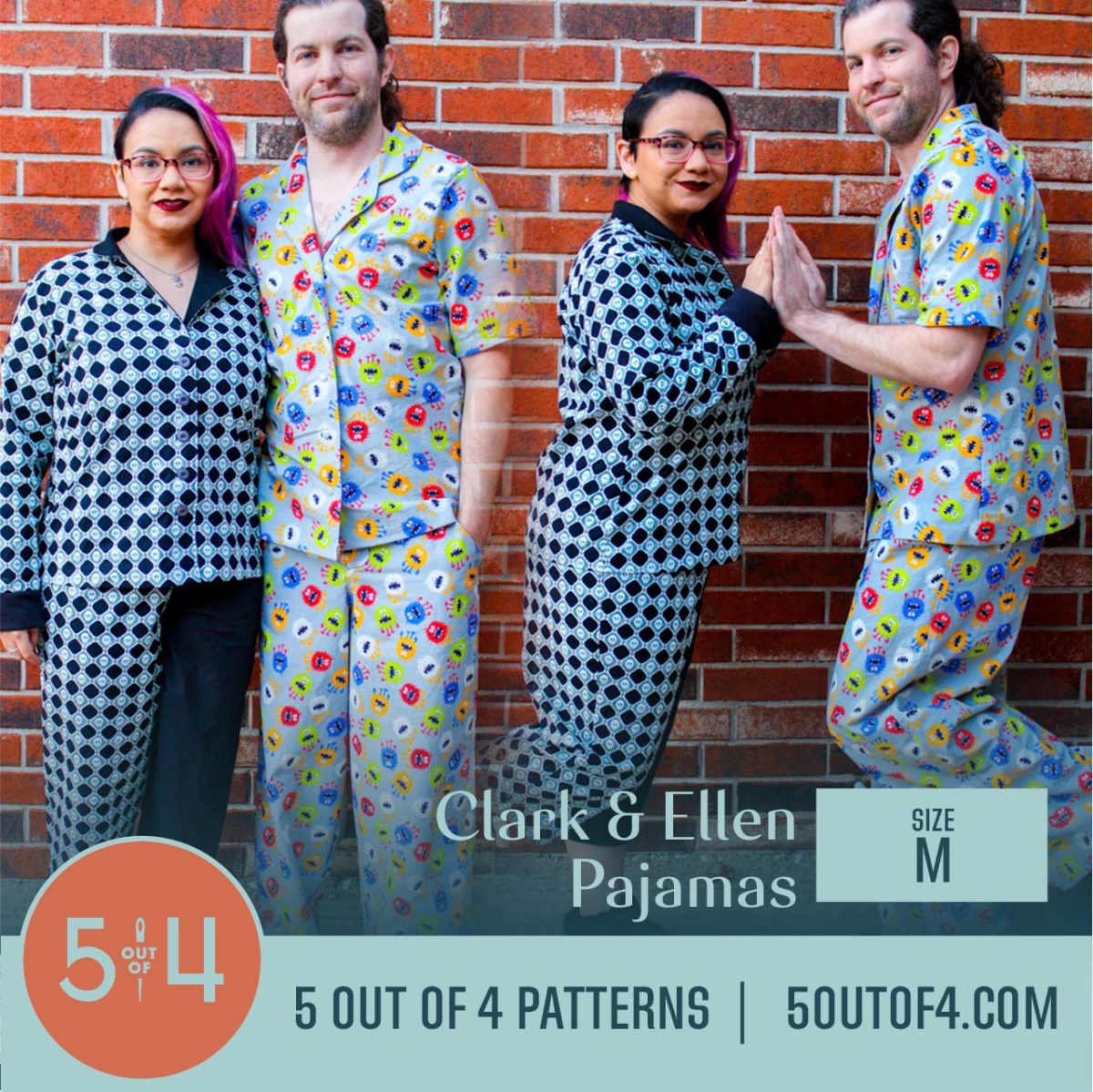 5oo4 Woven Pajama Pattern for Women and Men