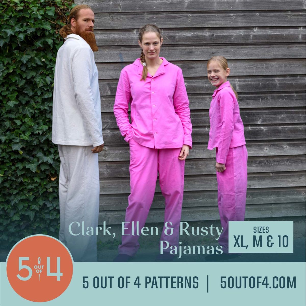 5oo4 Woven Pajama Pattern for Men, Women and Kids