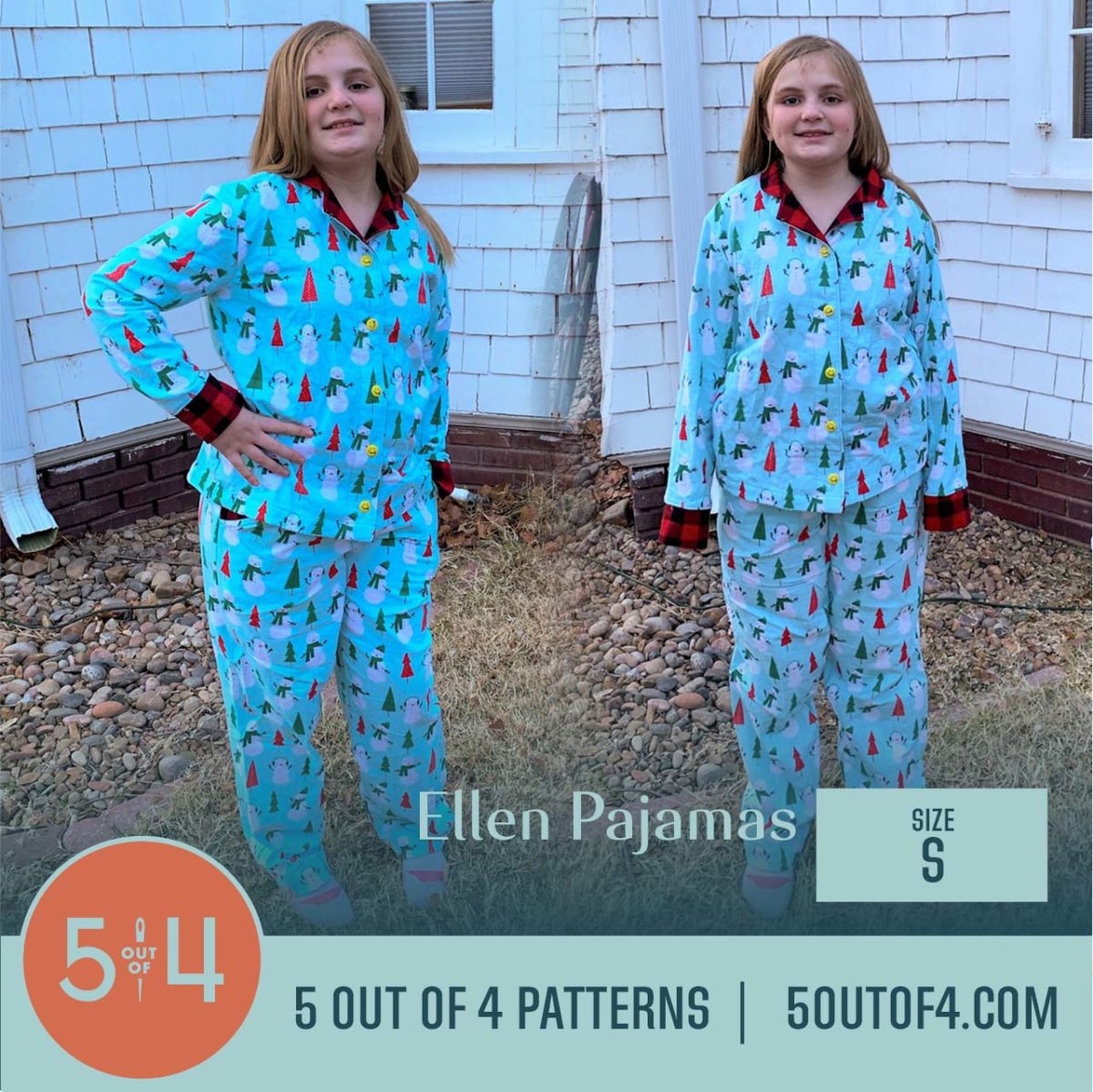 5oo4 Woven Pajama Pattern for Women size S