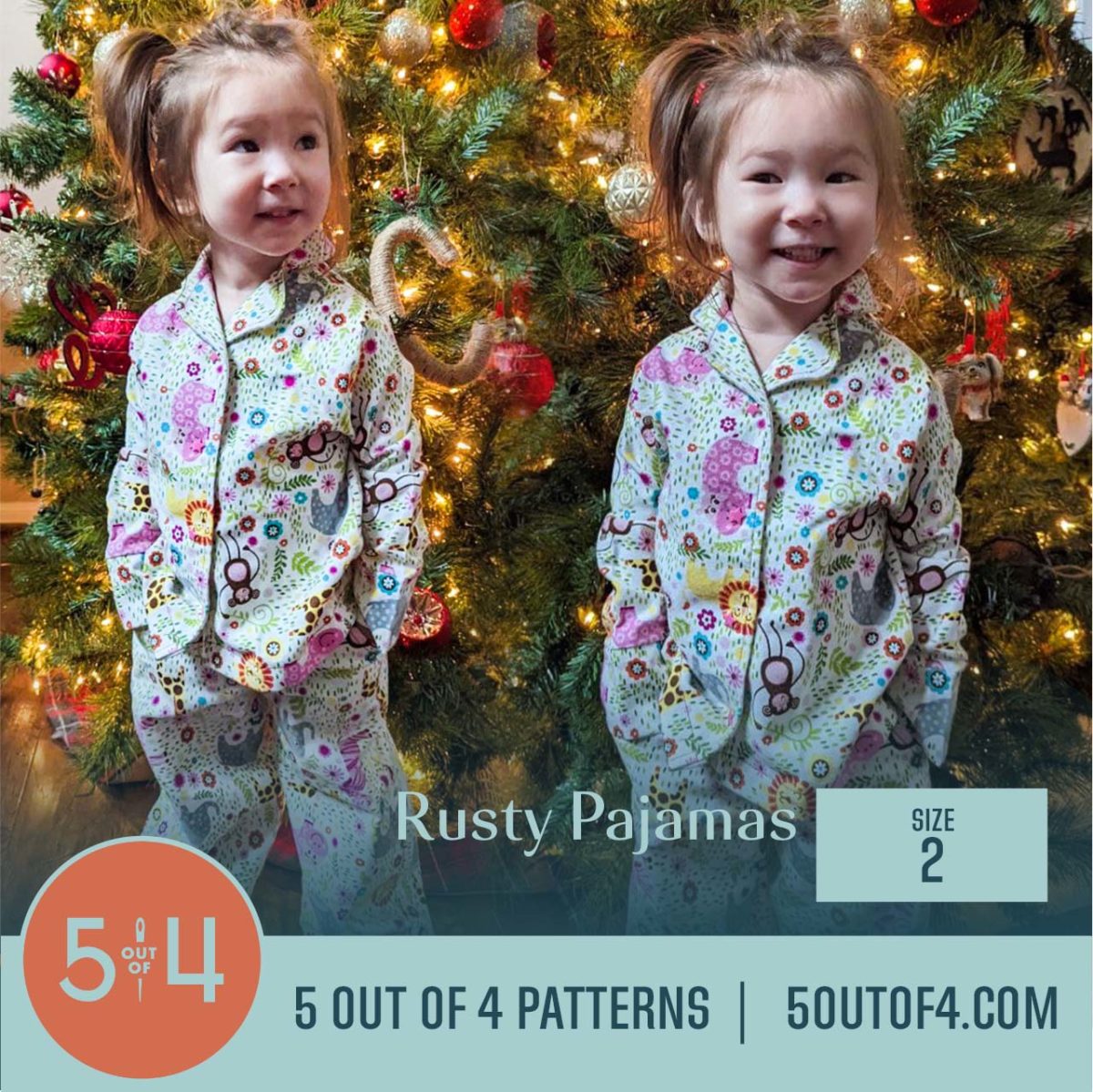 5oo4 Woven Pajama Pattern for Kids size 2