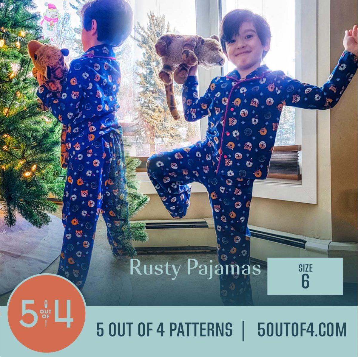 5oo4 Woven Pajama Pattern for Kids size 6