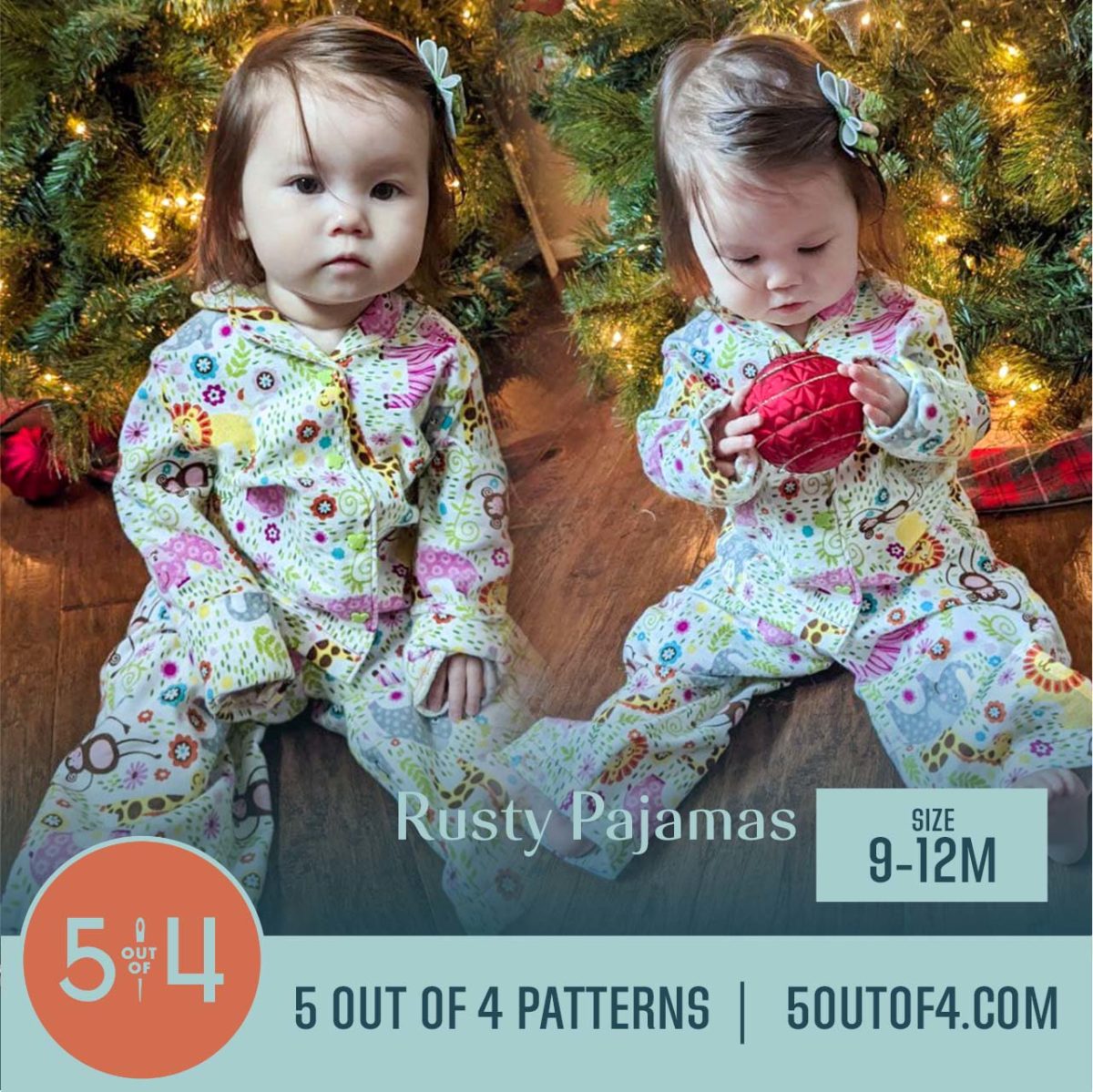 5oo4 Woven Pajama Pattern for Kids size 9 to 12 month