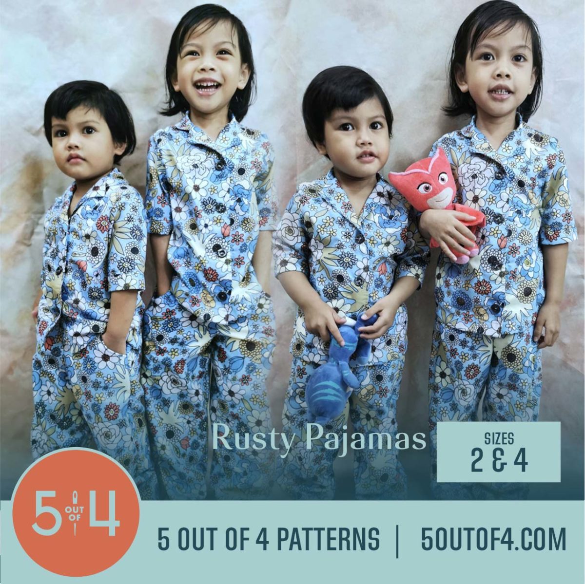 5oo4 Woven Pajama Pattern for Kids size 2 and 4