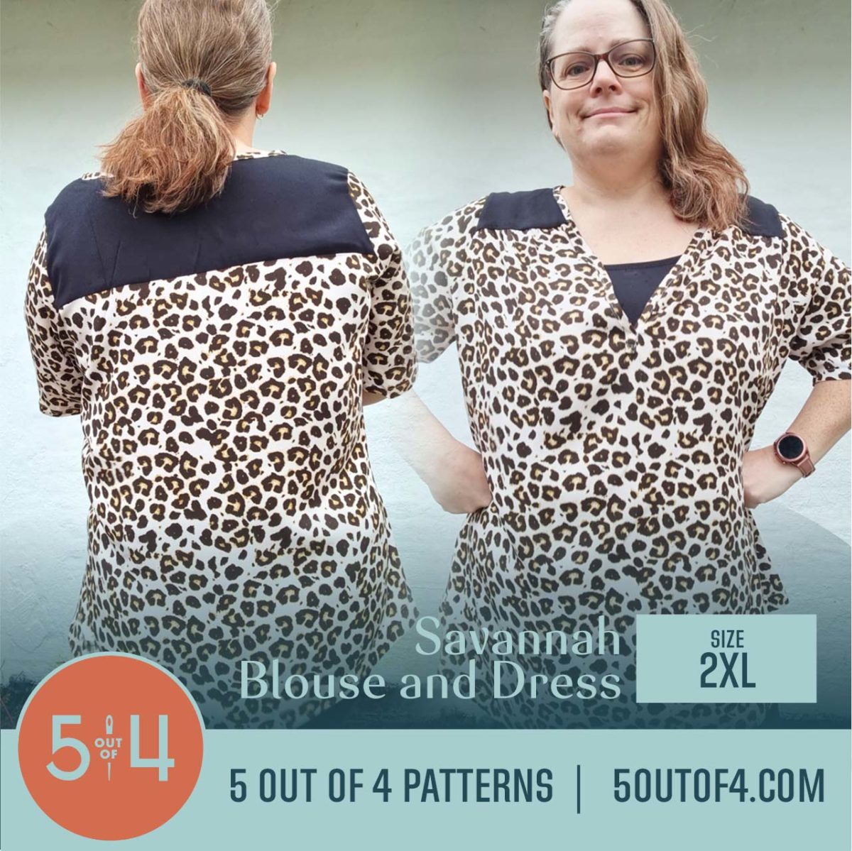 5oo4 Patterns Savannah blouse size 2XL