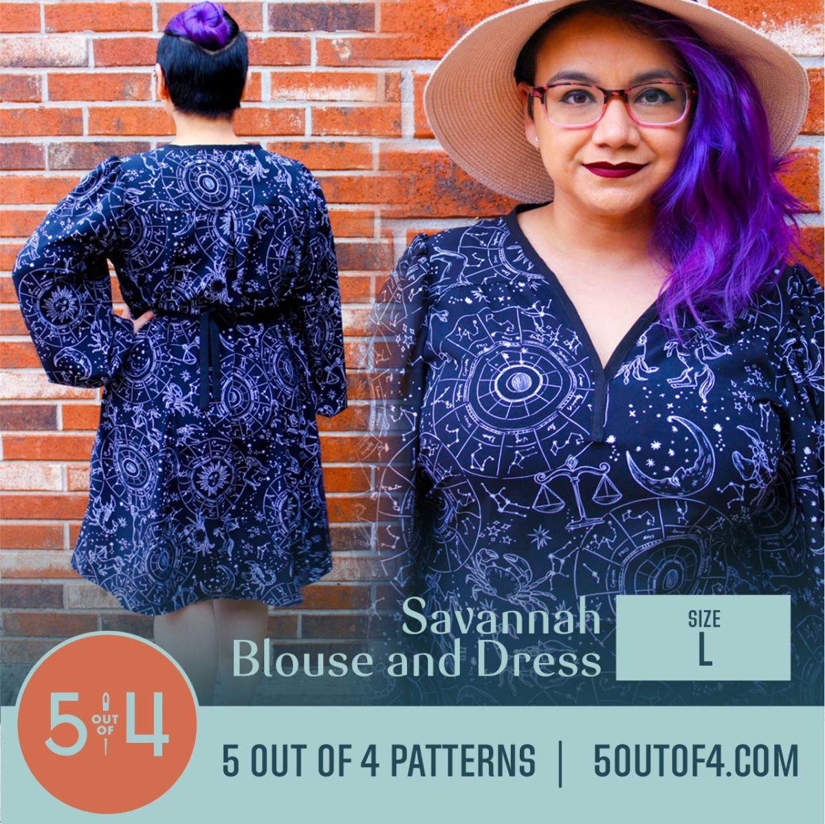 5oo4 Patterns Savannah blouse size L