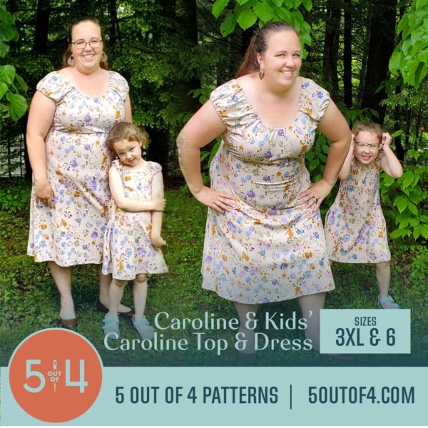 Caroline Top and Dress Bundle - 5 out of 4 Patterns