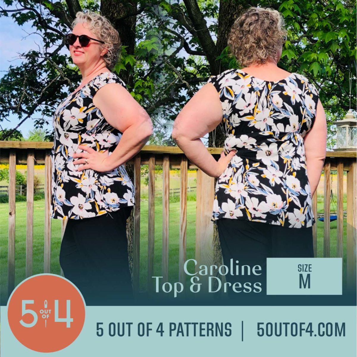 Caroline Top and Dress - 5 out of 4 Patterns