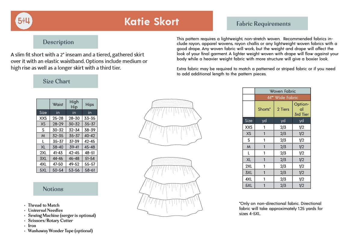 5oo4 Katie Skort Info Page