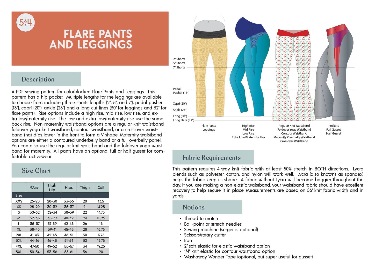 PATTERNS Sewing, Women Flare Leggings Pattern, Sport Flare Leggings Sewing  Pattern, XS to 2XL Size, Pdf Digital, Instant Download, A4 Print -  New  Zealand