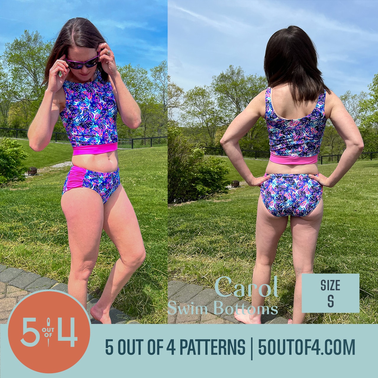 Carol Colorblocked Swim Bottoms - 5 out of 4 Patterns